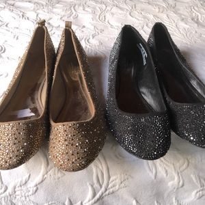 Bundle of two-pair unworn Ballerina flat shoes. Size 91/2.